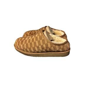 Kith Monogram Shearling Slippers Loft Brown Size 44 With Original Box
